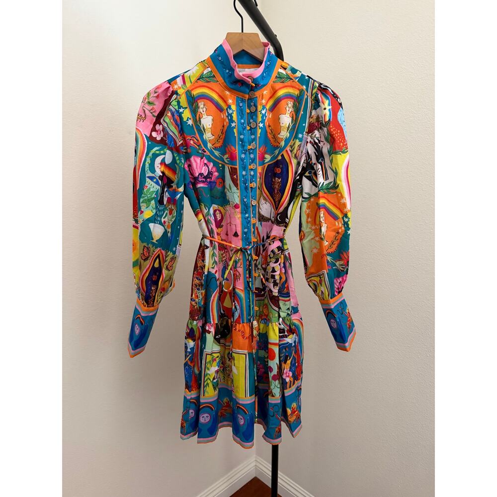 New boutique EDEN MINI DRESS viral linen dress size large - Picture 4 of 13